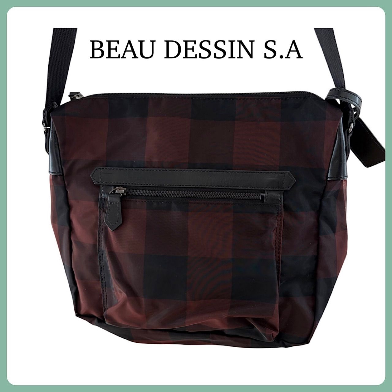 BEAU DESSIN S.A ボーデッサン ショルダーバッグ チュール チェック柄 