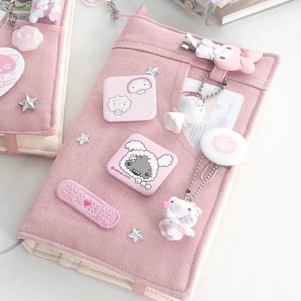 AtooZクラブ ほぼ日 ウィークス ピンク デニム ブックカバー