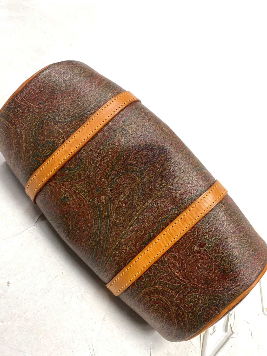 美品 ETRO エトロ レザー ペイズリー柄 ハンドバッグ トートバッグ