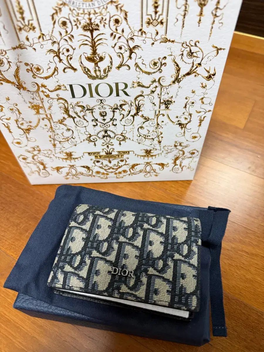 ディオール ビーズ オブリーク ジャカード カード 財布