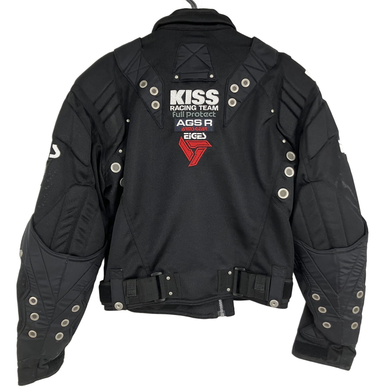 KISS RACING TEAM ナイロンジャケット LL ブラック イエロー キス 