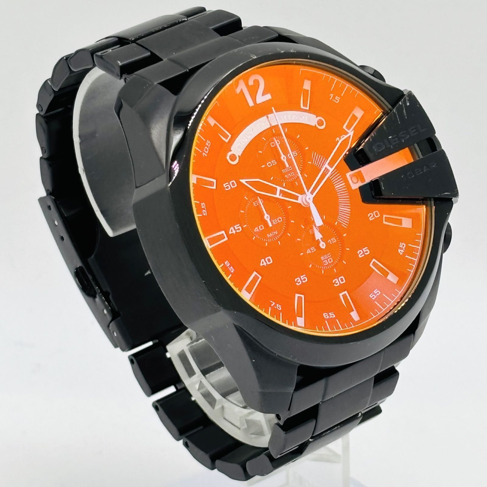  クーポンあり ディーゼル DZ-4318 ブラック 動作良好 腕時計 y 2 k 1-A-④ 腕時計(クォーツ) 腕時計(アナログ)