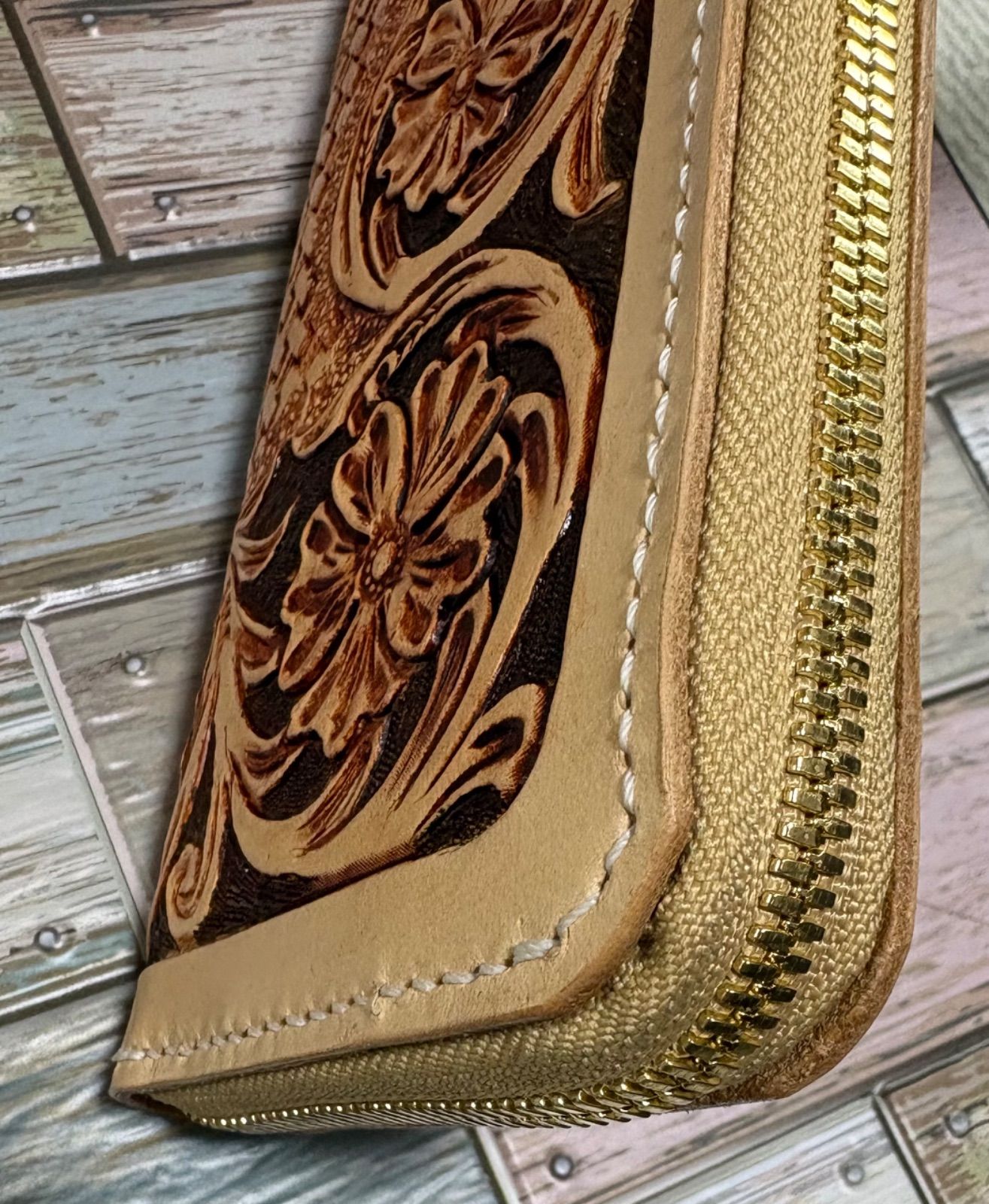 ファスナー付きロングウォレット シェリダンスタイル