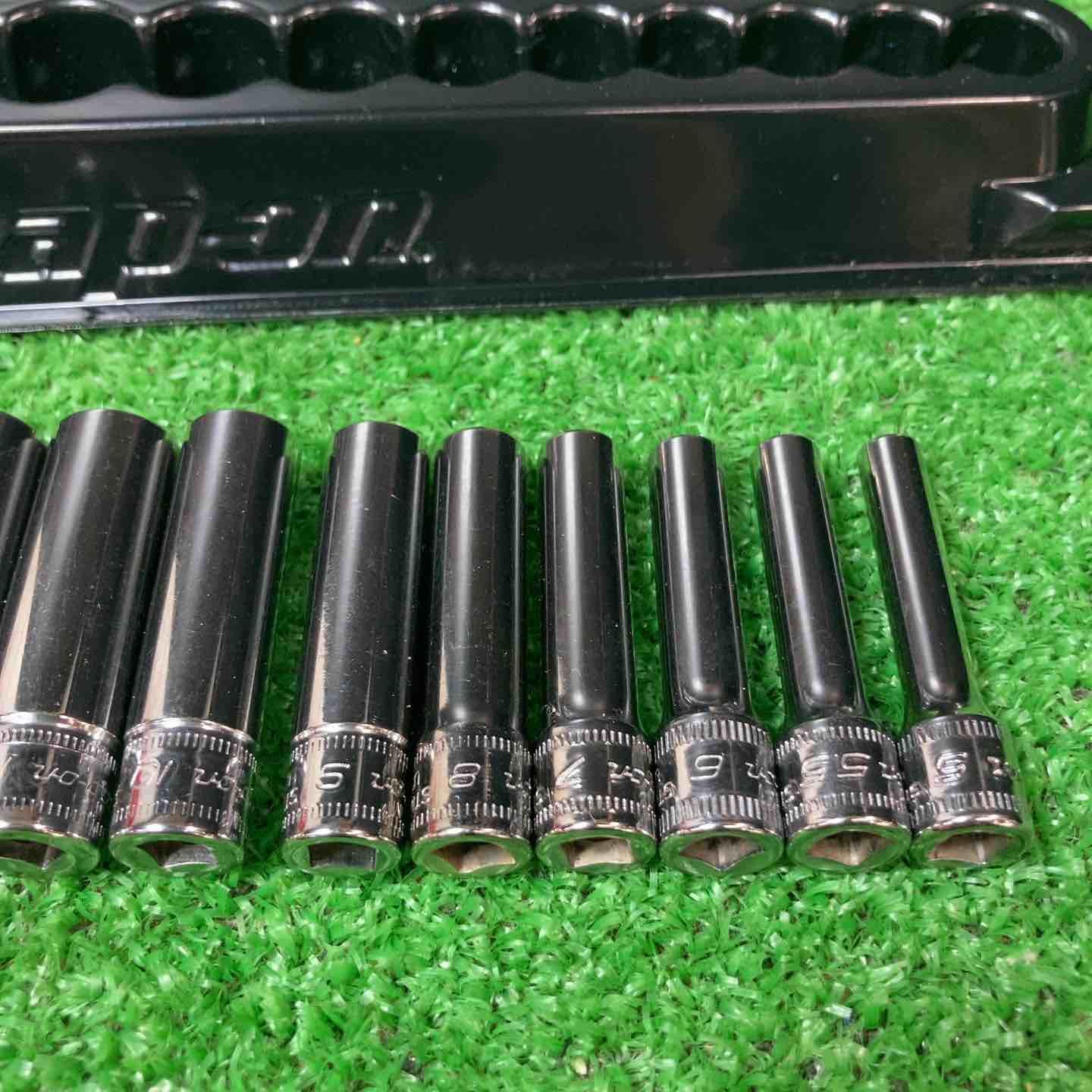 中古品】△スナップオン(Snap-on) 1/4 6角ディープソケット12個セット 