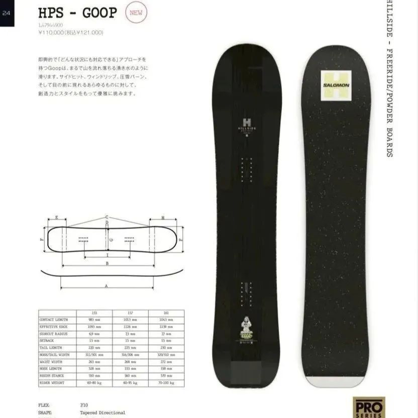 SALOMON サロモン HPS-GOOP グープ サイズ157 25-26 メンズ ２００本