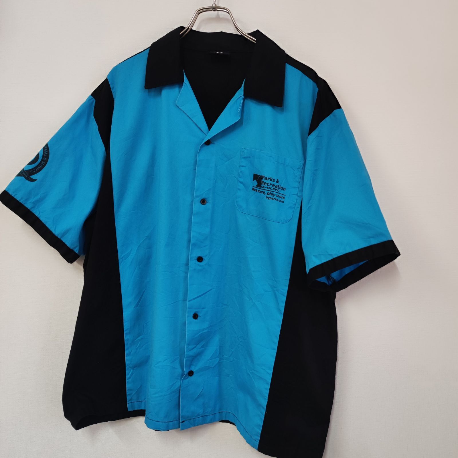 Hilton ボウリングシャツ made in USA VINTAGE 60'S HILTON BOWLING SHIRTS Made in USA BLUE/L ヴィンテージ