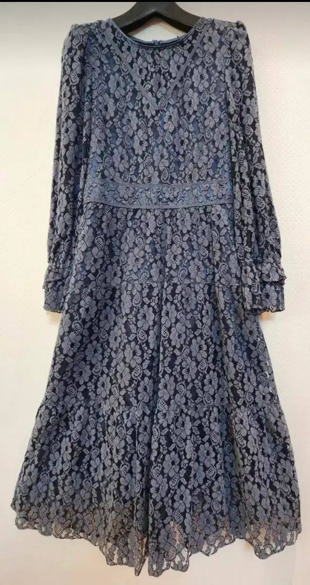 ナイスクラップ 袖シャーリングバンディング シースルー レース ONE PIECE