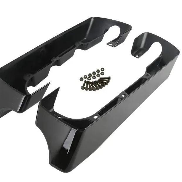 4インチ延長 ハーレー ツーリング 14-24 サドルバッグ エクステンション 左右セット 黒 塗装済 バガー FLH FLT ロードキング ストリートグライド CVO不可