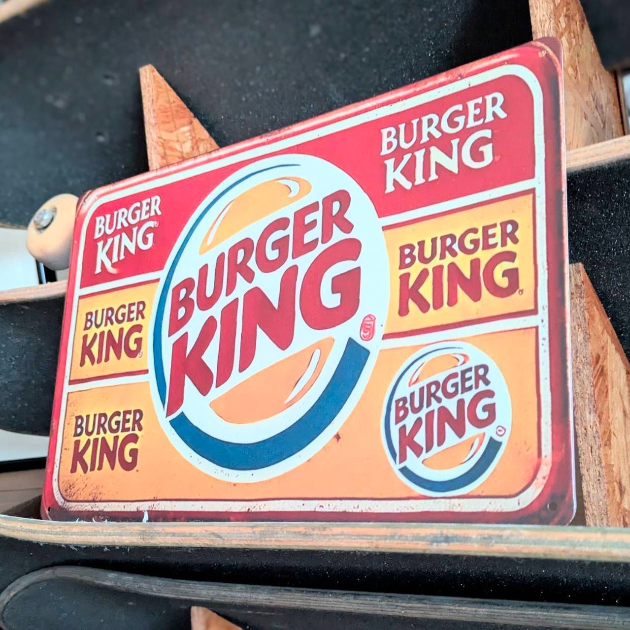 送料無料！ちょうどいいブリキ看板【 BURGERKING ( バーガーキング
