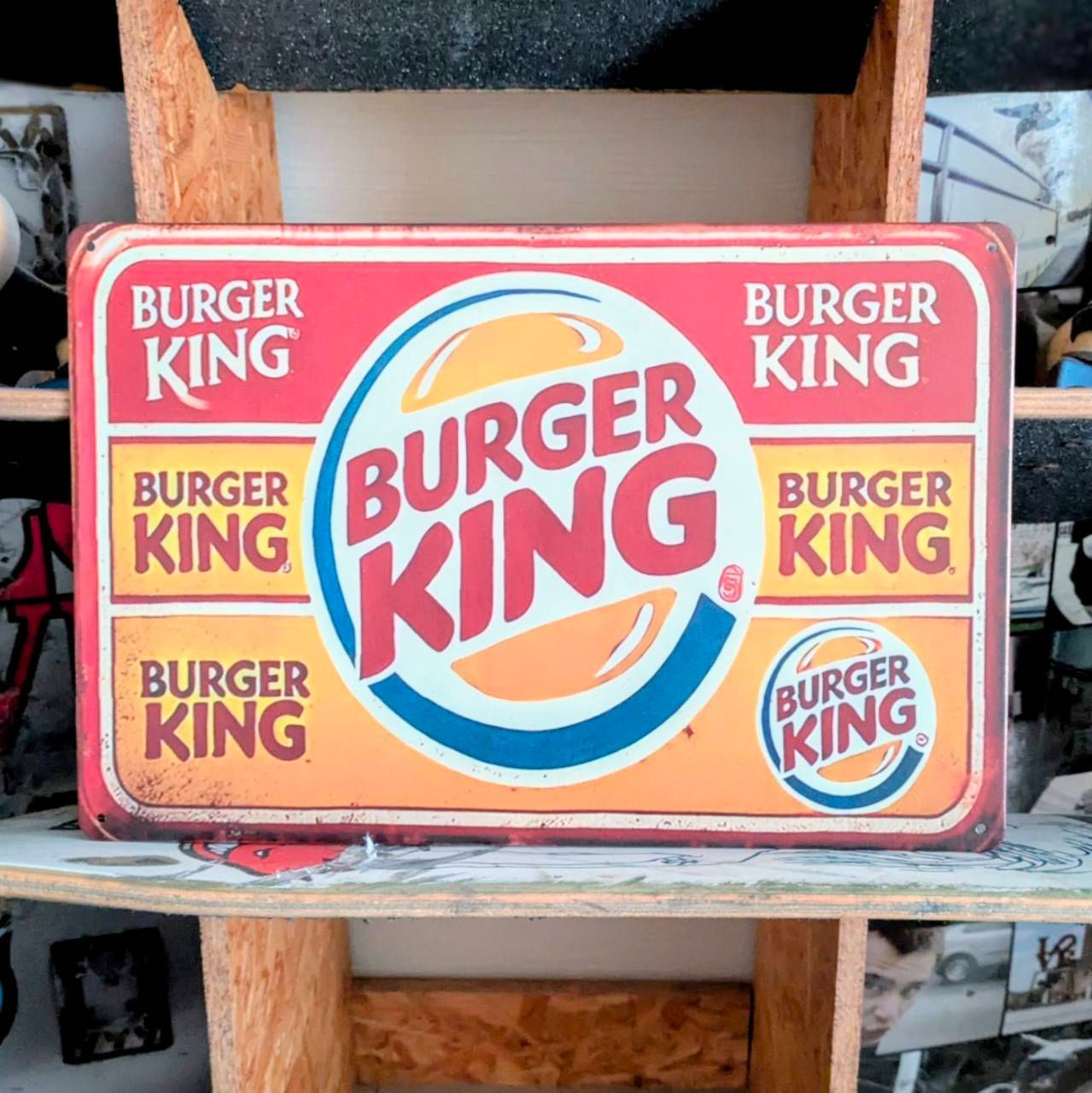 送料無料！ちょうどいいブリキ看板【 BURGERKING ( バーガーキング