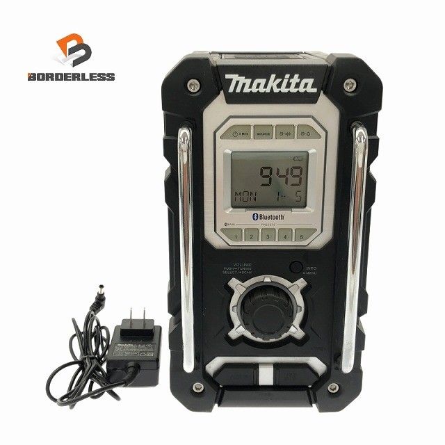 makita マキタ 充電式ラジオ MR 108 黒 ブラック 本体 ACアダプター Bluetooth対応 アウトドア キャンプ 防災 災害120885