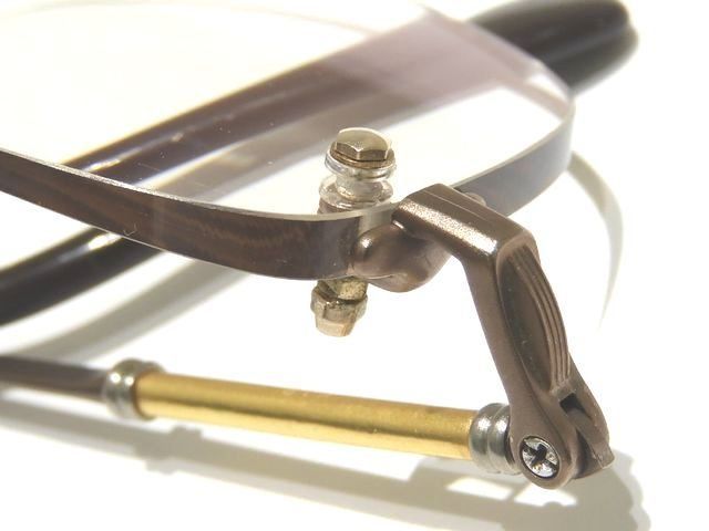 3F美品 PARIS MIKI K18 Dec. 眼鏡フレーム ☆ リム無し 度入りレンズ付き AU-309 Ti-P ブロンズカラー メンズ レディース ミキ ▼7L 3F美品 PARIS MIKI K18 Dec. 眼鏡フレーム ☆ リム無し 度入りレンズ
