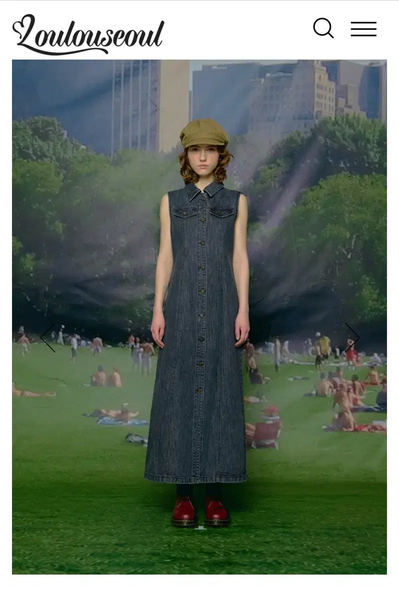 ルルソウル Classic デニム スリーブレス ドレス ブラック