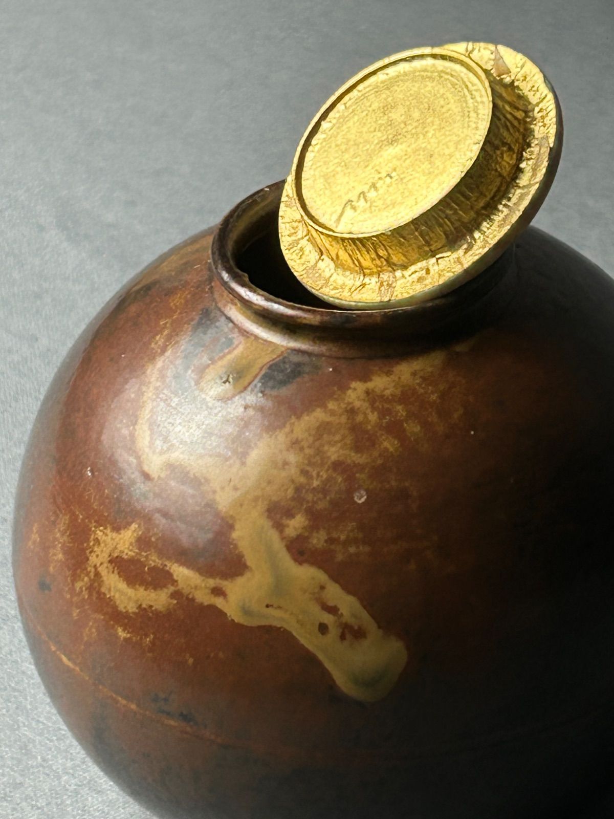 幽玄】十五代熊谷紅陽 上野焼 文琳茶入 共箱 茶道具 茶器 - メルカリ