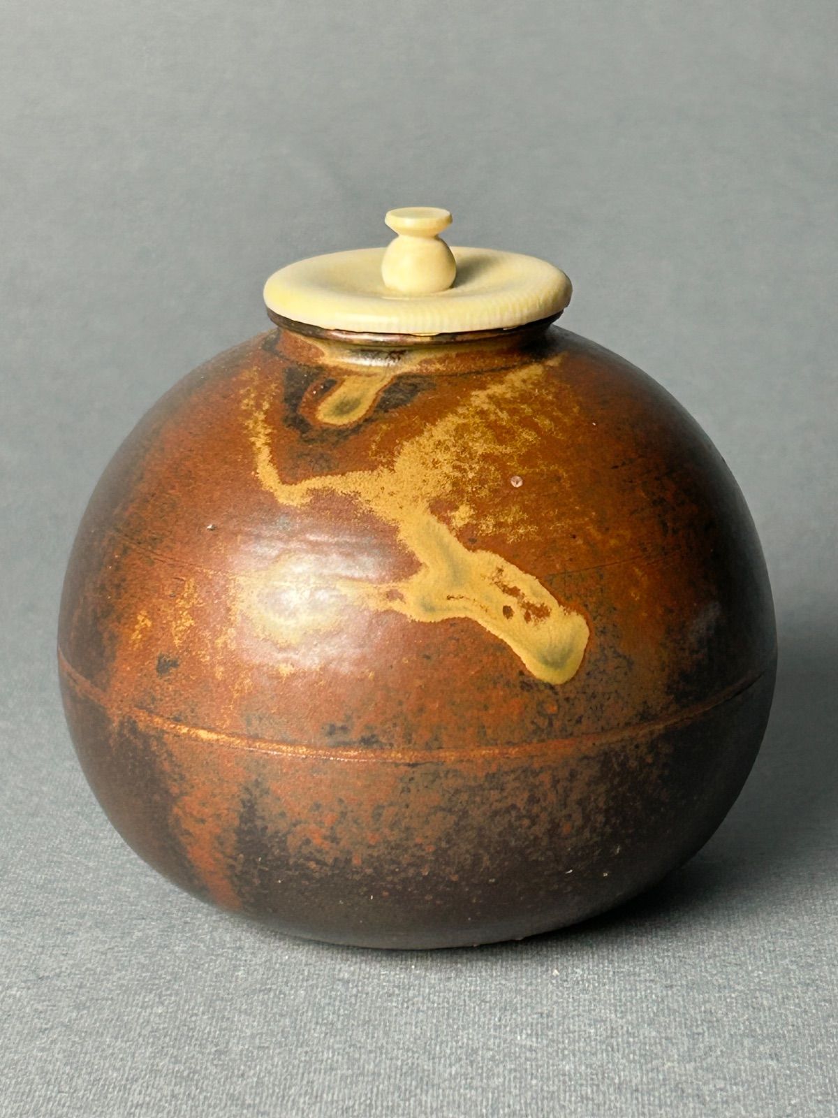 幽玄】十五代熊谷紅陽 上野焼 文琳茶入 共箱 茶道具 茶器 - メルカリ