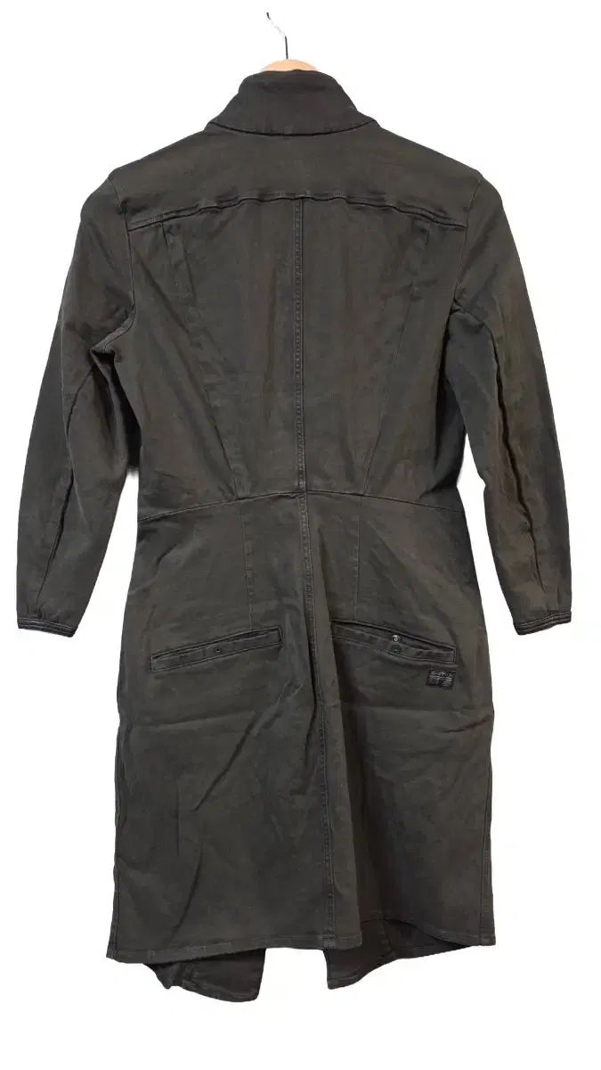 G-STARカーキ色 ロング マウンテンパーカー アウター スタイル スカート S ストレッチ