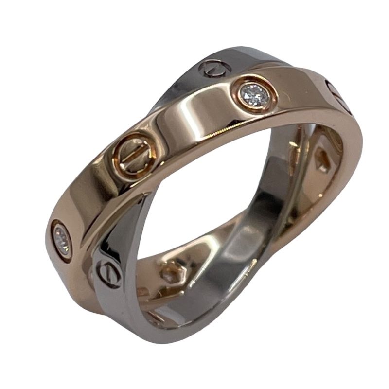 カルティエ Cartier ビーラブダイヤリング ピンクゴールドxホワイトゴールド 750 ジュエリー