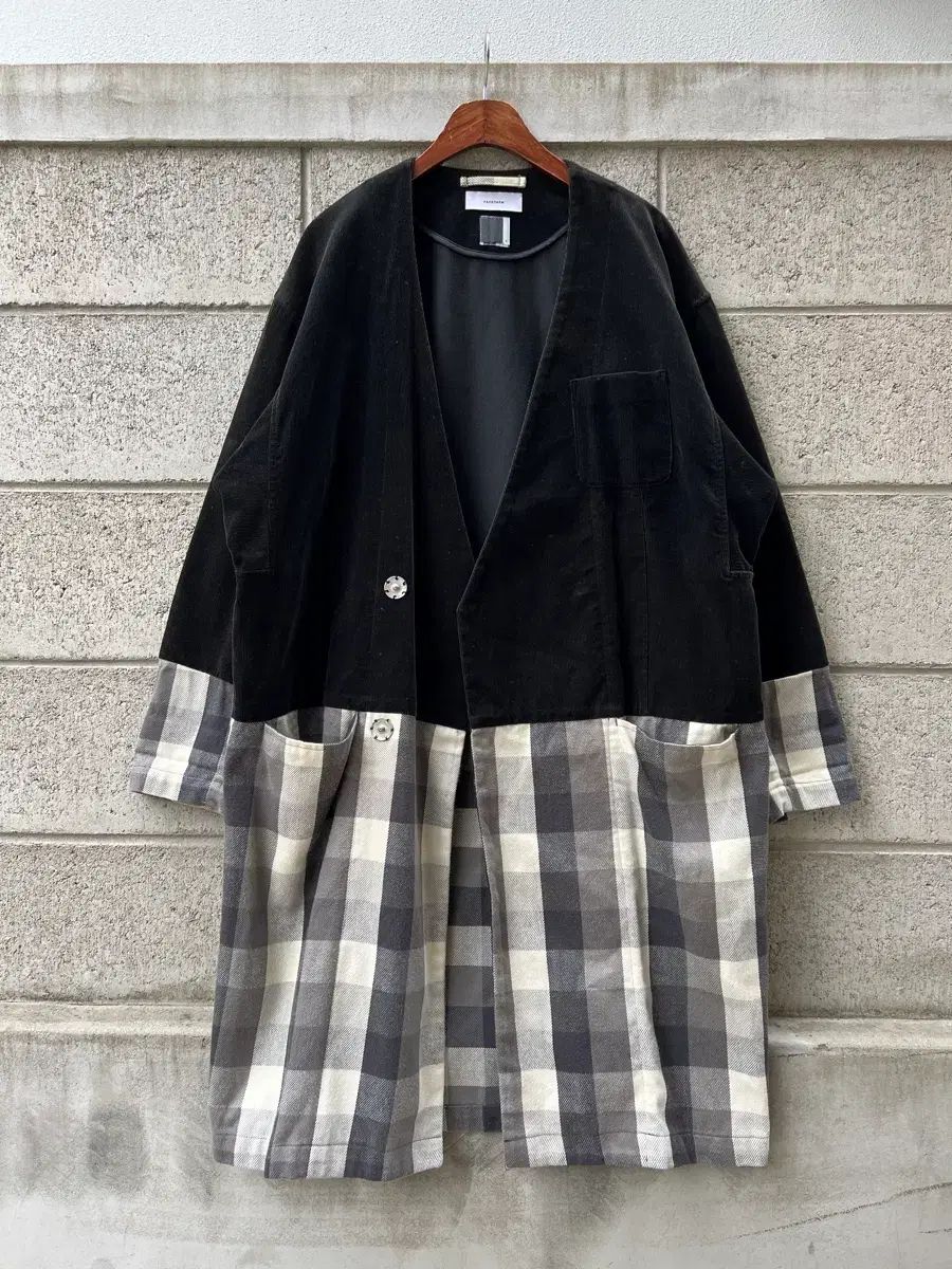 FACETASM BLACK CORDUROY パセタズム コーデュロイ チェックコート
