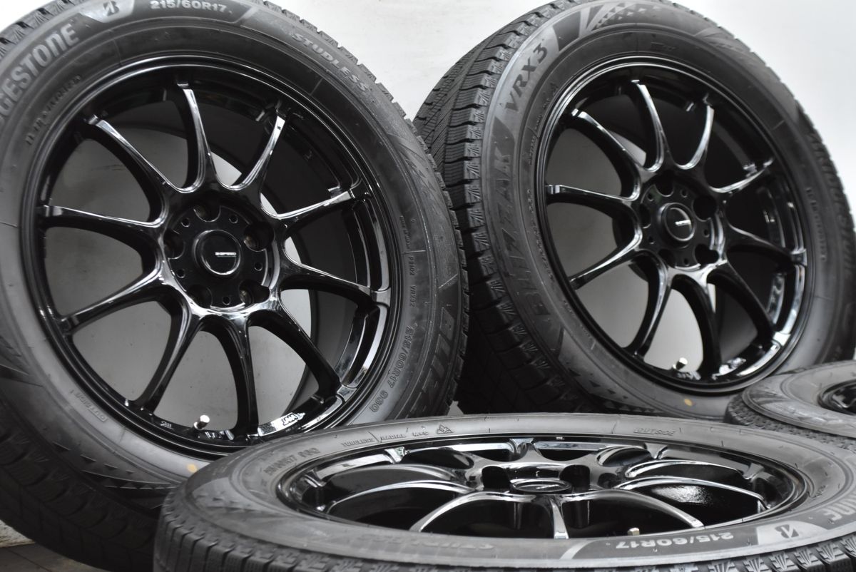 バリ溝 G-SPEED 17 in 7 J 45 PCD 114.3 2025年製 ブリヂストン VRX 3 215|60 R レクサスUX C-HR クロストレック SK フォレスター