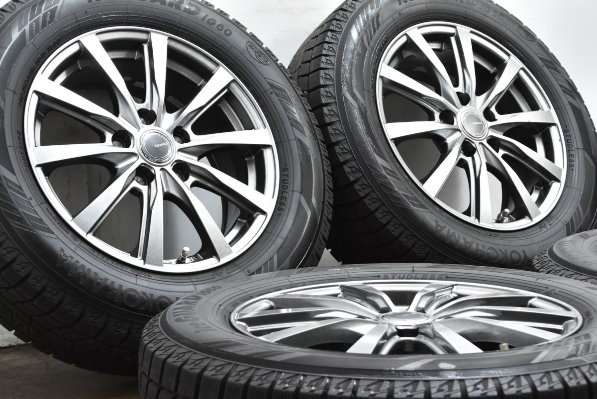 バリ溝 GRASS 16 in 6.5 J 45 PCD 114.3 2025年製 ヨコハマ アイスガード iG 60 205|65 R ヤリスクロス 70 カムリ C 28 セレナ