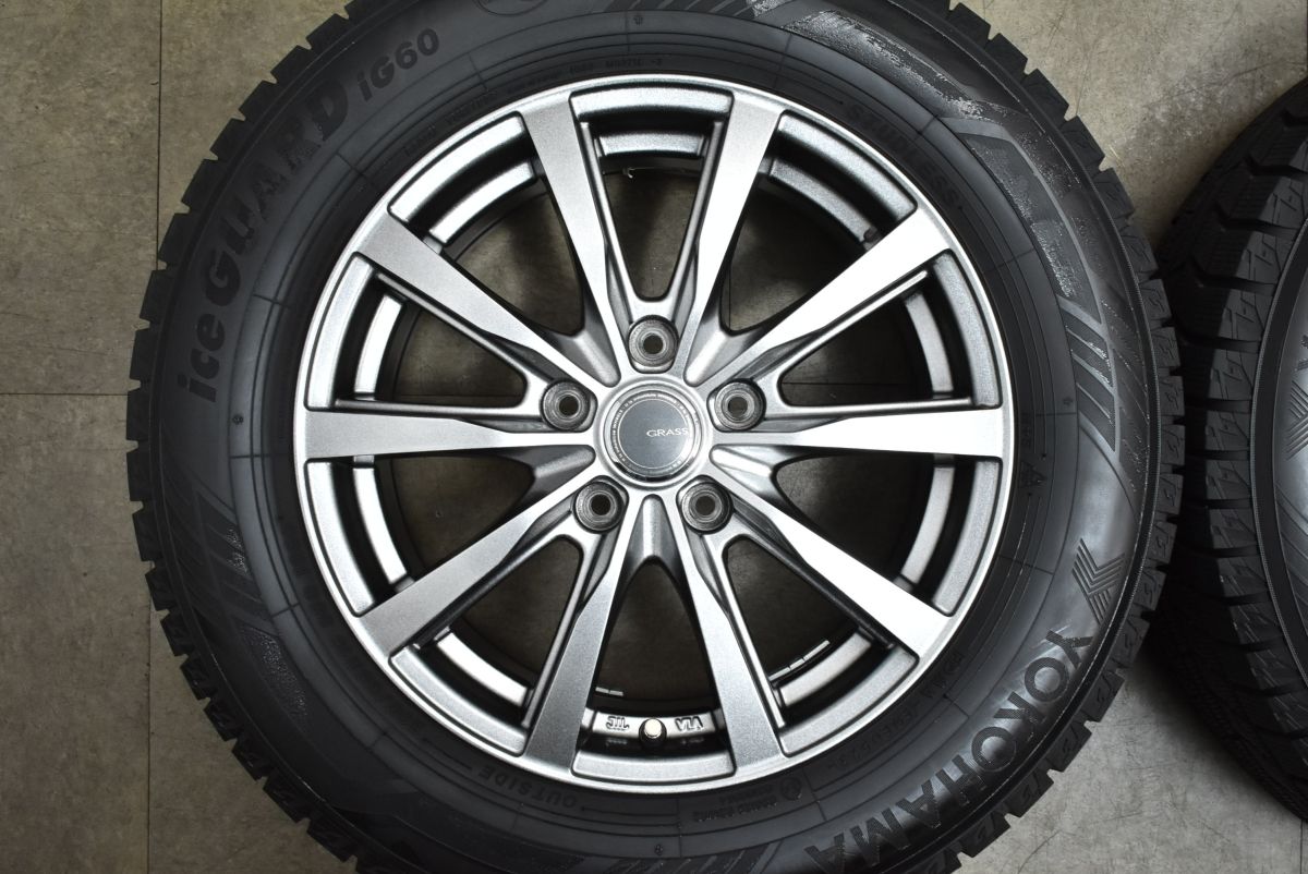 美品 バリ溝】GRASS 16in 6.5J +45 PCD114.3 2023年製 ヨコハマ アイス