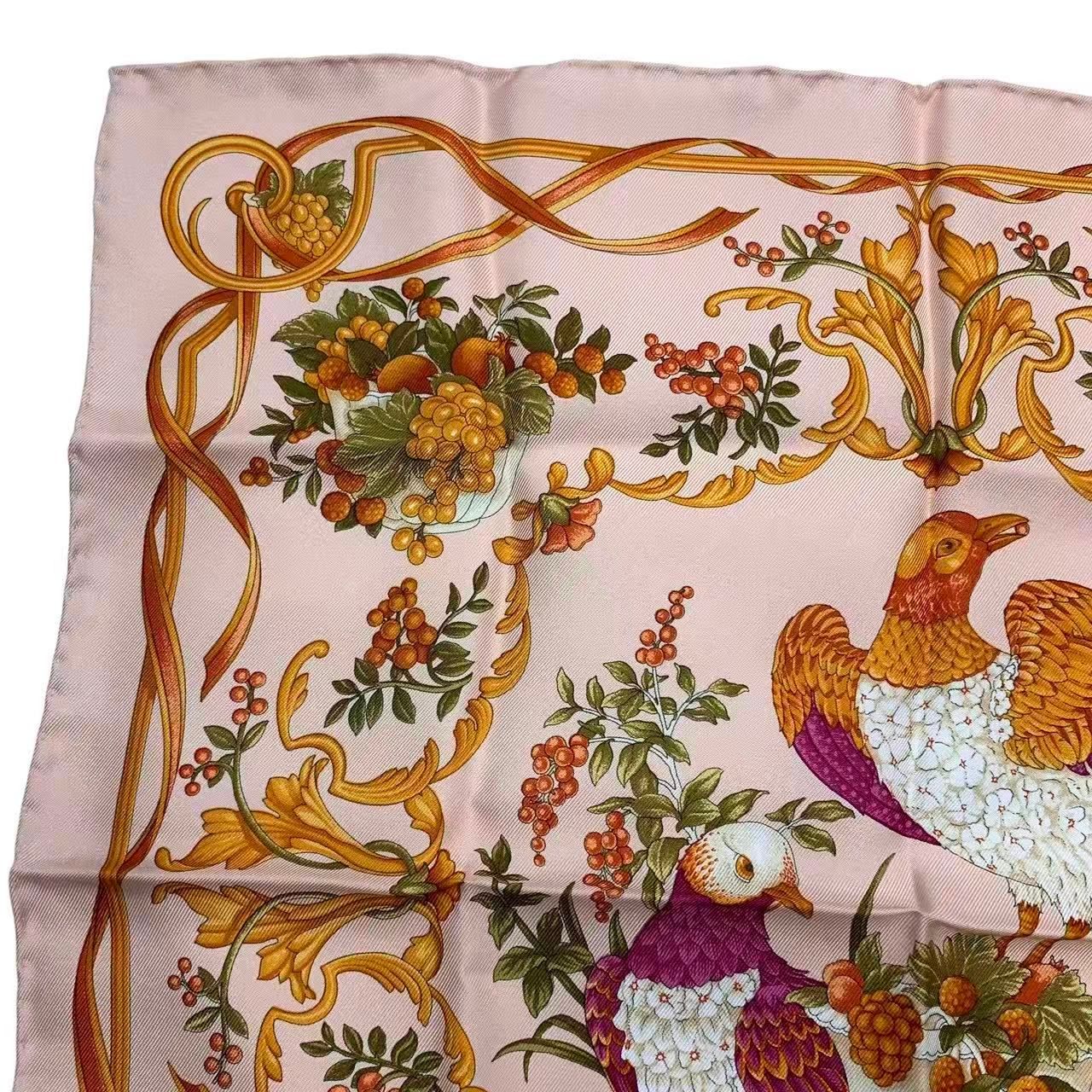 極美品 Salvatore Ferragamo サルバトーレ フェラガモ シルク スカーフ