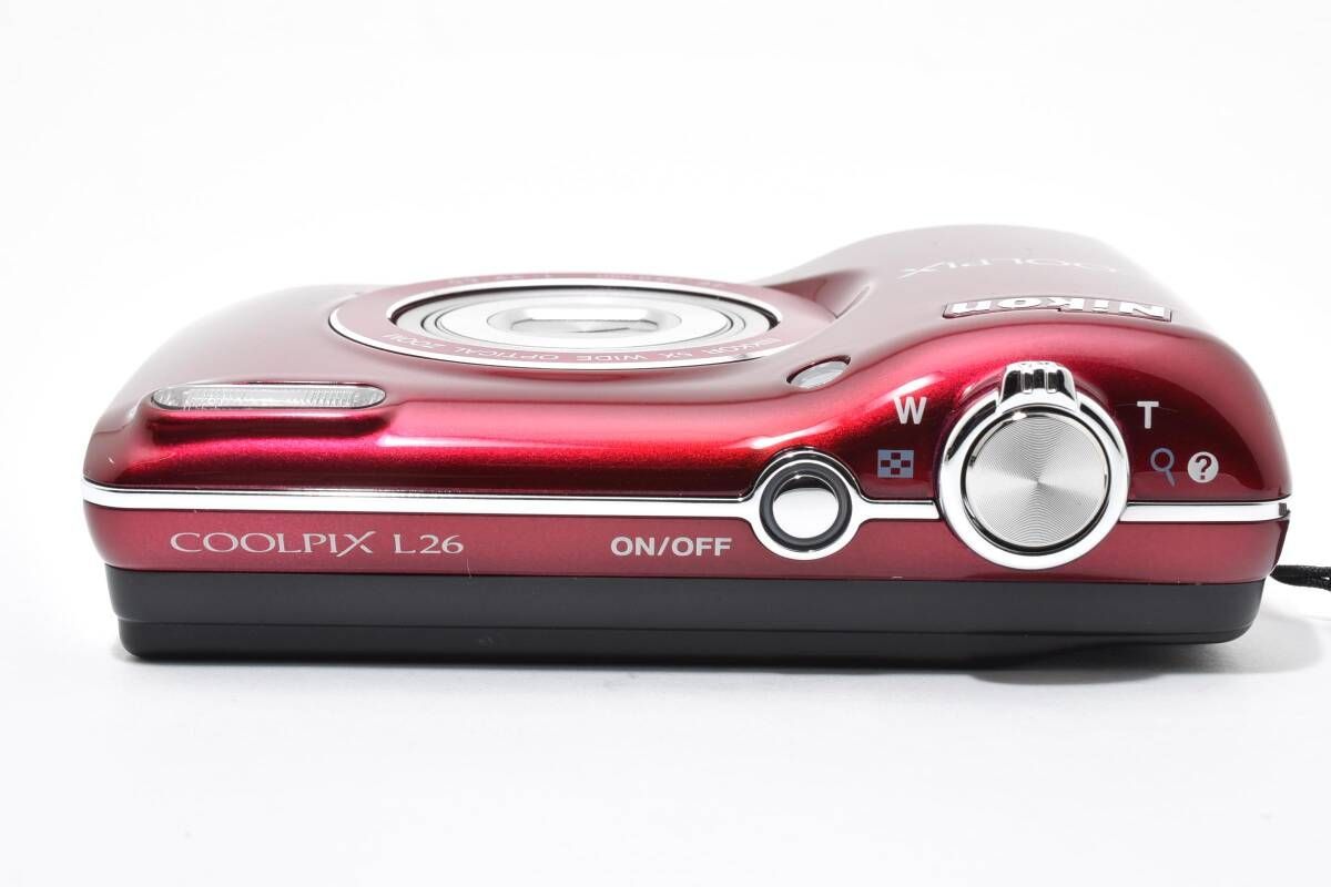 ☆美品☆ニコン Nikon COOLPIX L26 レッド 元箱付き☆ W1246＃3984