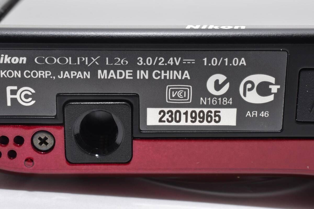 ☆美品☆ニコン Nikon COOLPIX L26 レッド 元箱付き☆ W1246＃3984