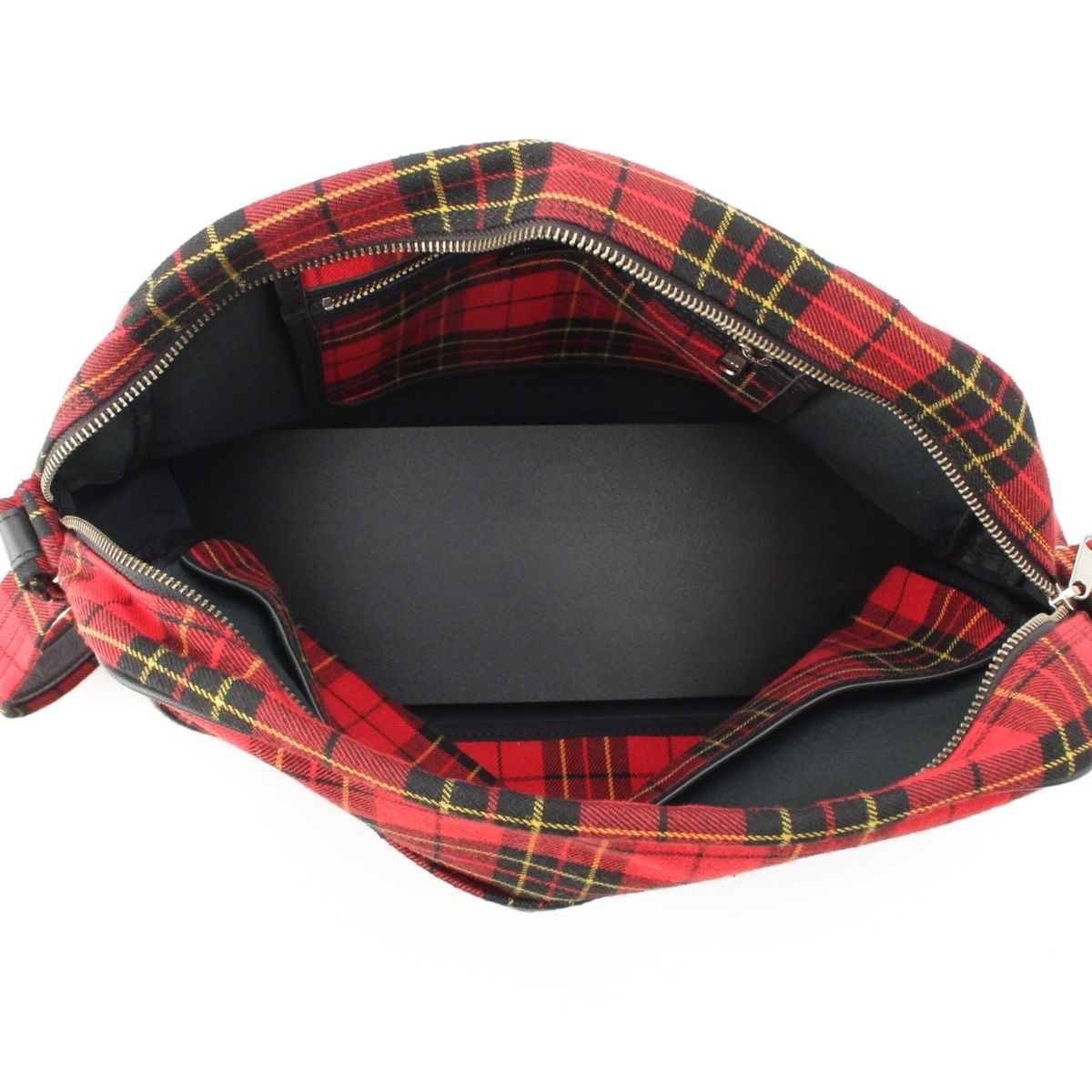 コムデギャルソンオムプリュス タータンチェック ショルダーバッグ