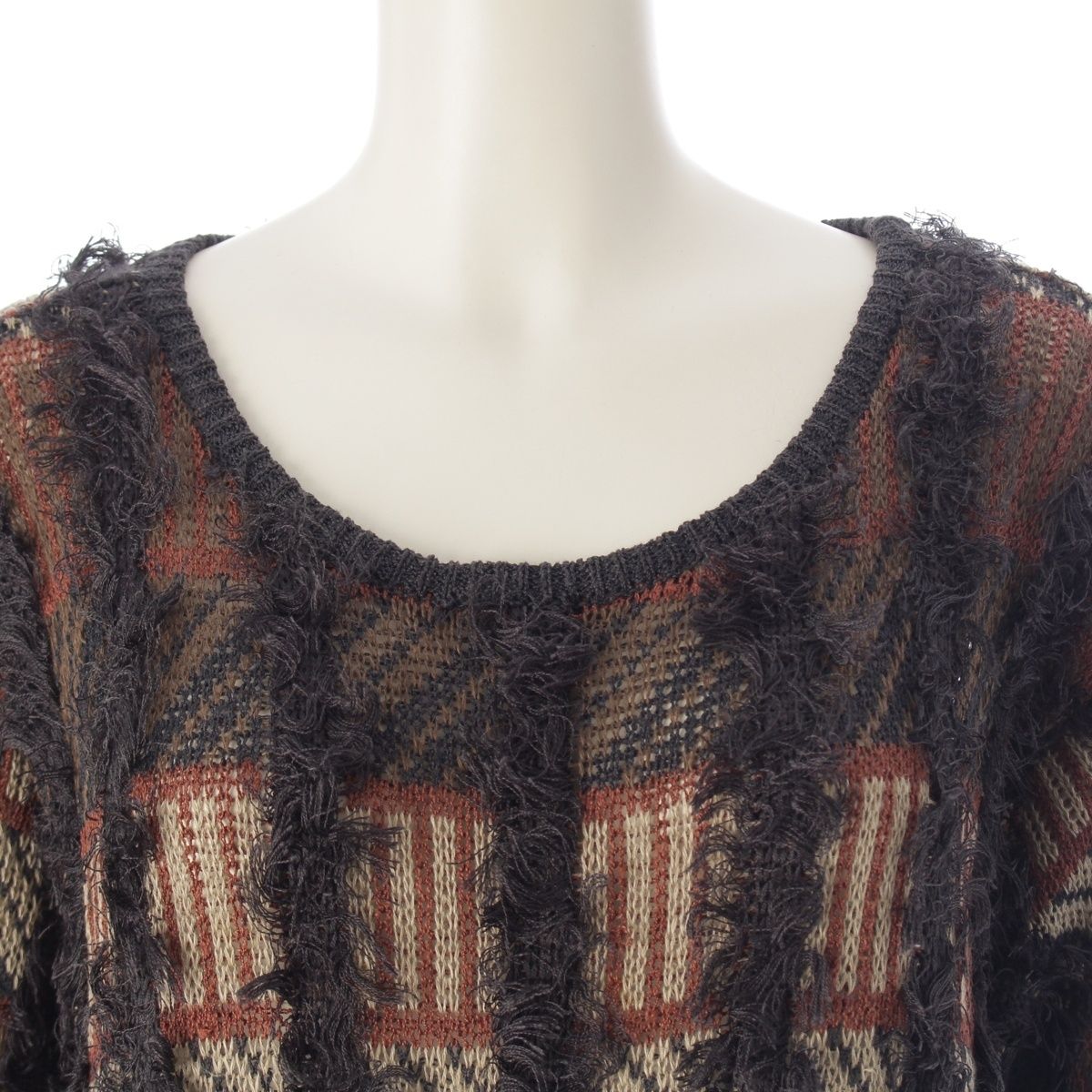 イッセイミヤケ 70s-80s オールスタイル フリンジ 総柄 ロング