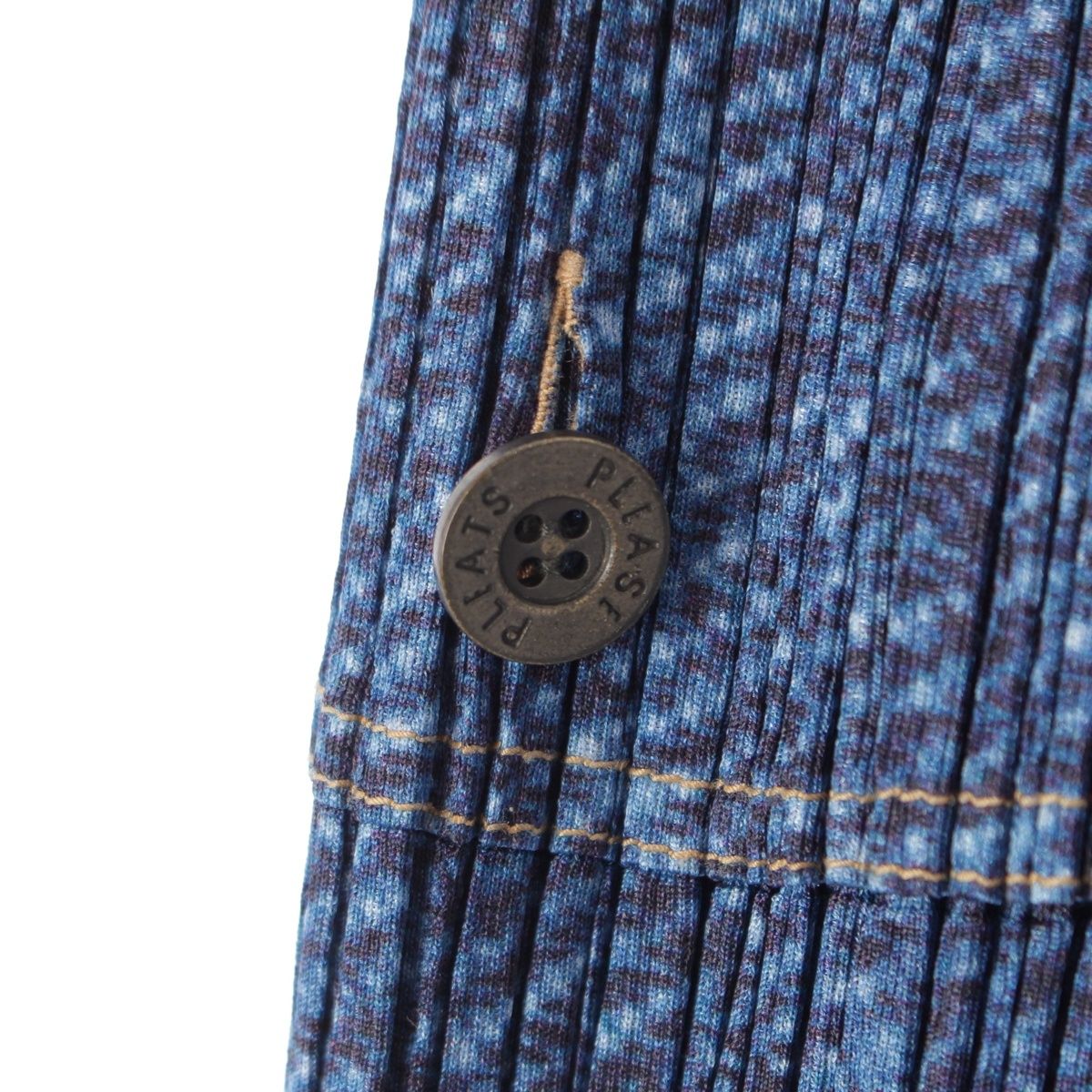 プリーツプリーズ イッセイミヤケ デニム転写 イージー パンツ  