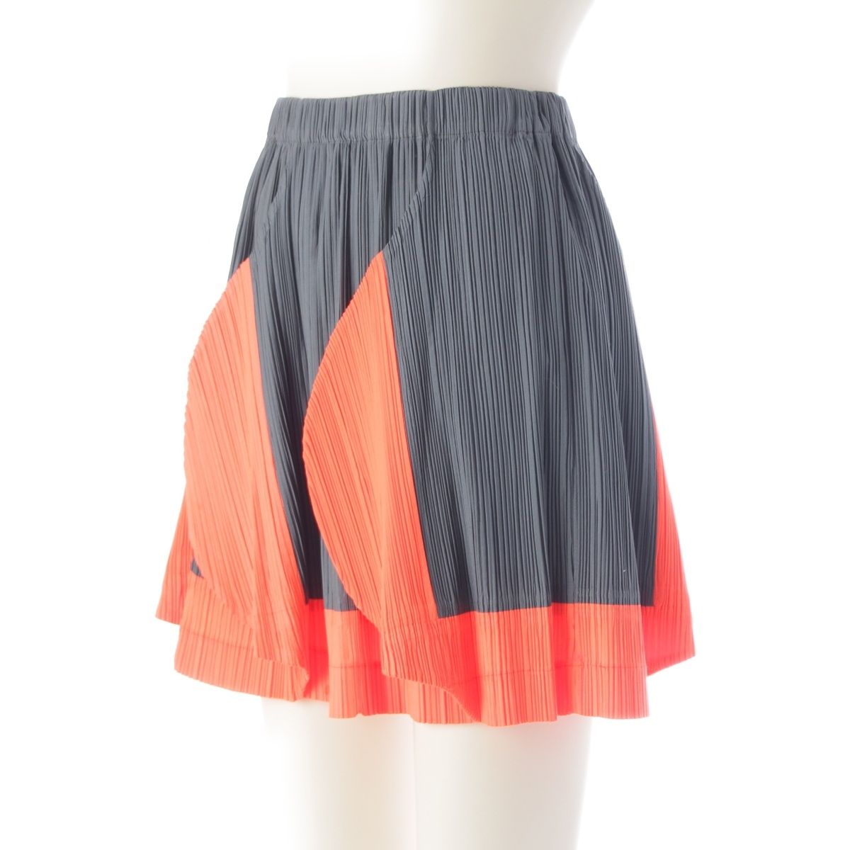 イッセイミヤケ 90s ヴィンテージ プリーツ スカート S イッセイミヤケ 90s 91SS CURVED PLEATES カーブ プリーツ ラウンド