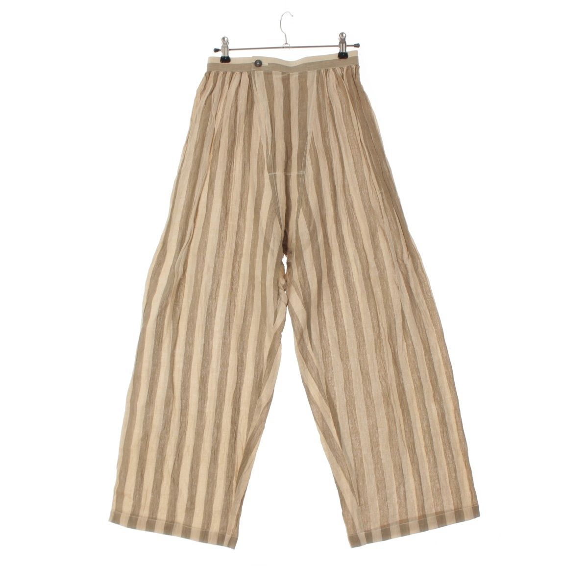 イッセイミヤケ 1984 コットン リネン 筆タグ ストライプ パンツ