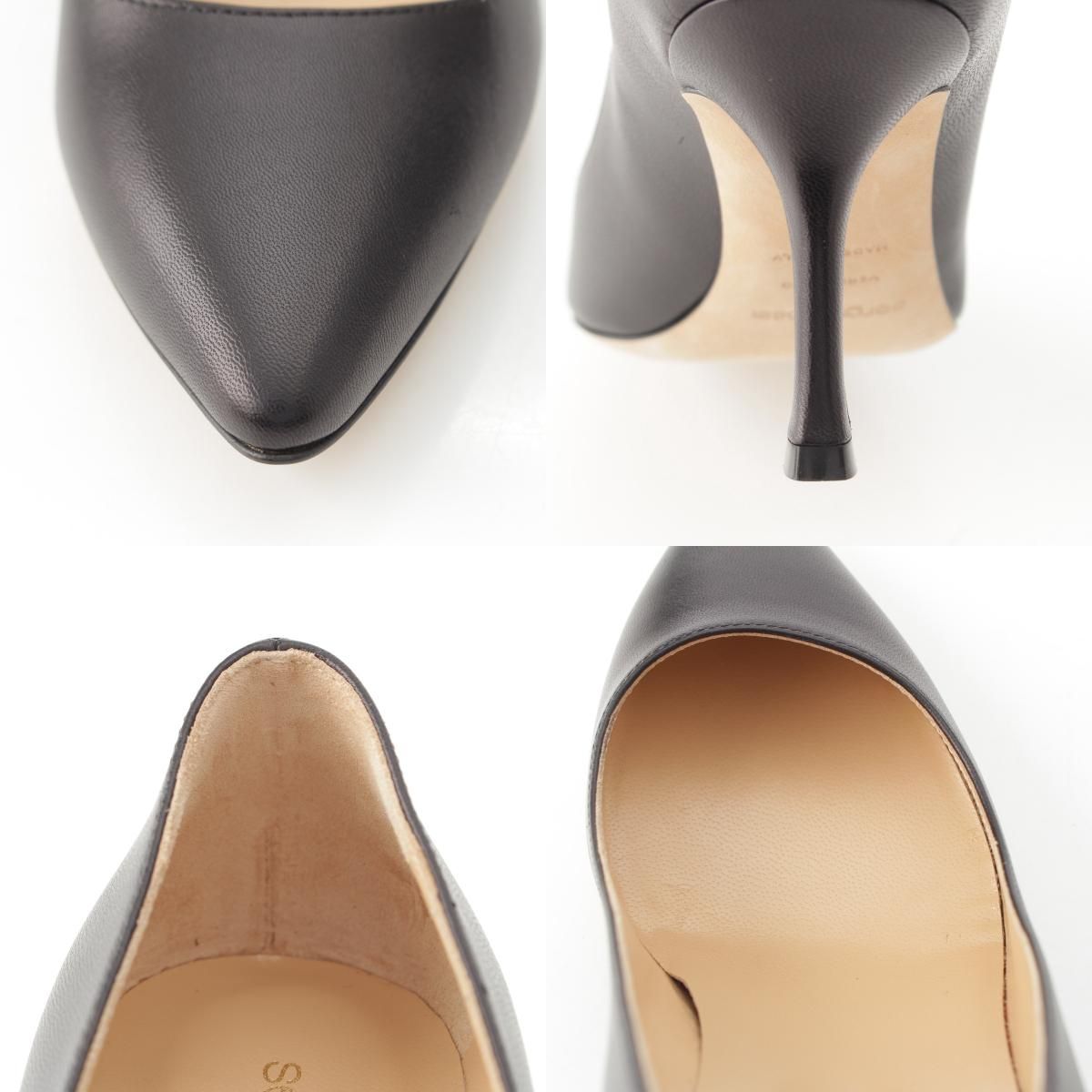 セルジオロッシ レザー ポインテッドトゥ ヒール パンプス シューズ