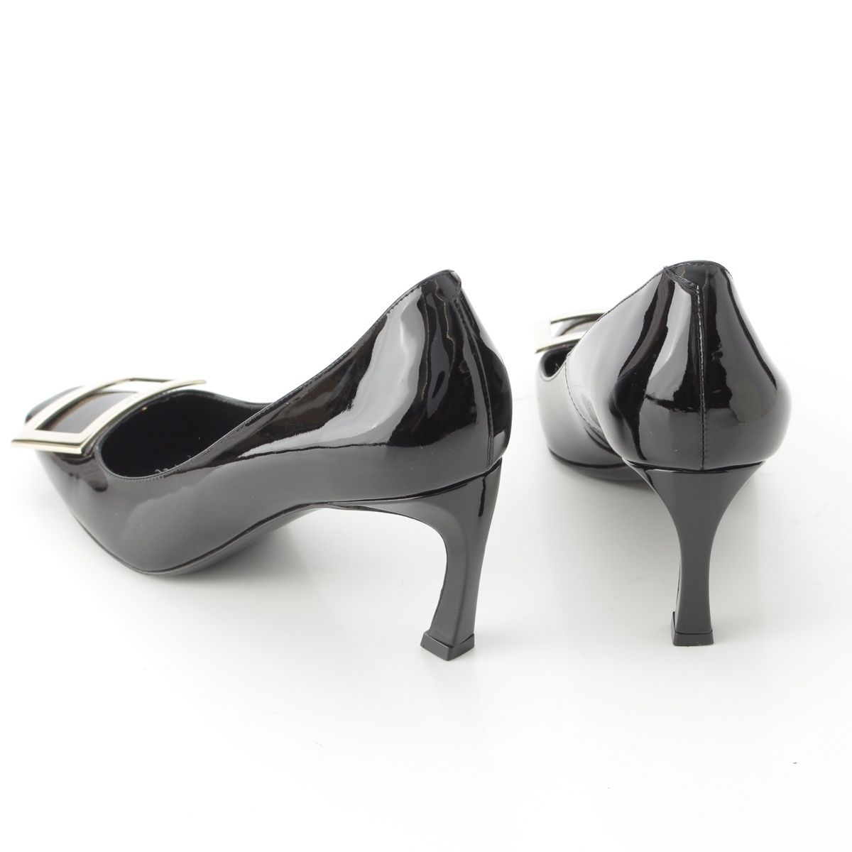 ロジェヴィヴィエ ベル ヴィヴィエ パテントレザー ヒール バックル