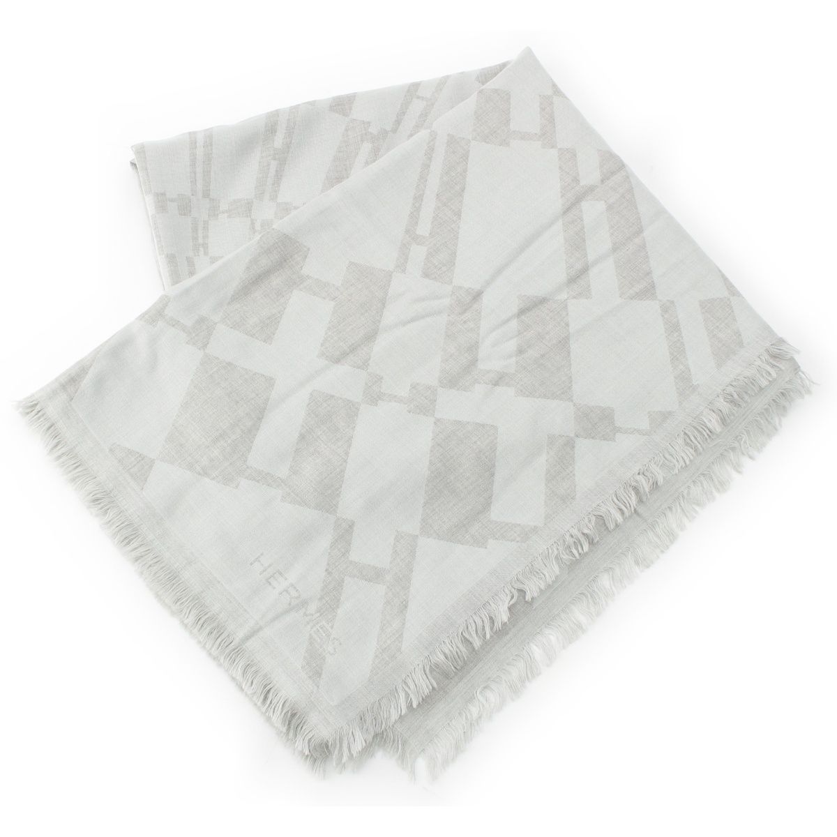 エルメス カシミヤ シルク OpH オプH リンジ 大判 ストール ショール