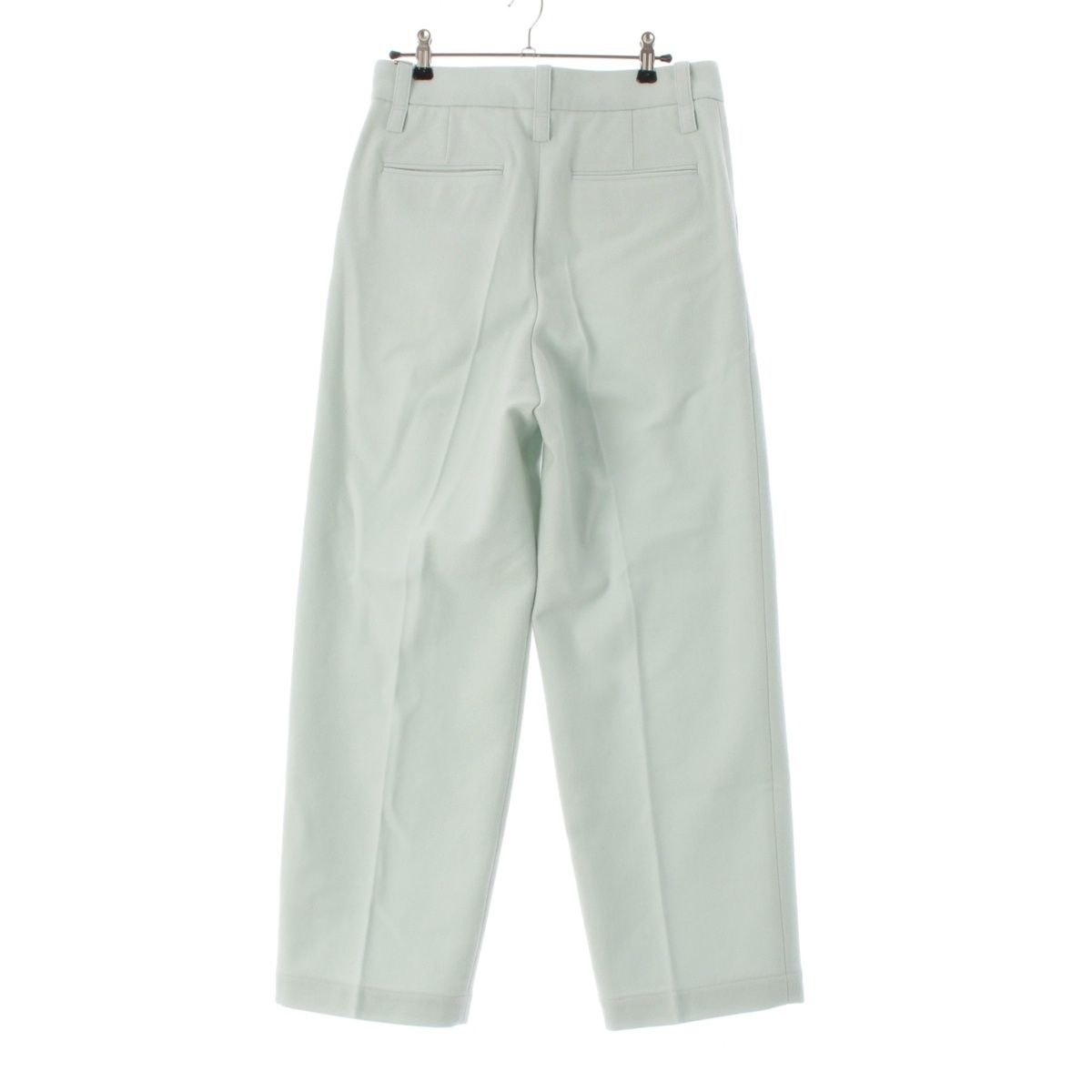 イッセイミヤケ 25 AW ウール×ナイロン WOOL TWEED タック パンツ ボトムス ペールブルー 1