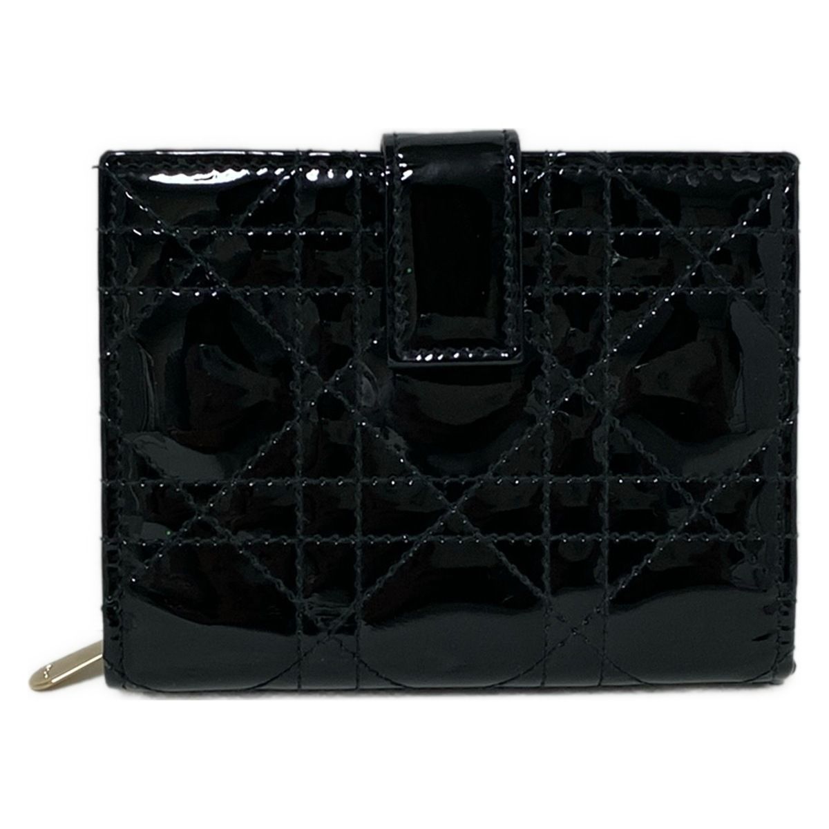 DIOR|ChristianDior ディオール|クリスチャンディオール 2つ折り財布 レディディオール 黒 レザー