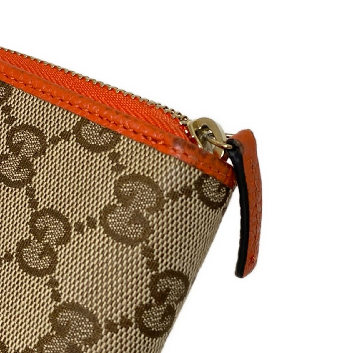 GUCCI(グッチ) 長財布 GG柄 363423 ベージュ×ダークブラウン×オレンジ