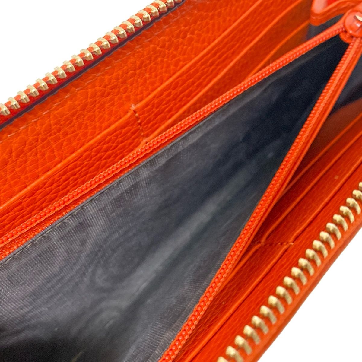 GUCCI(グッチ) 長財布 GG柄 363423 ベージュ×ダークブラウン×オレンジ