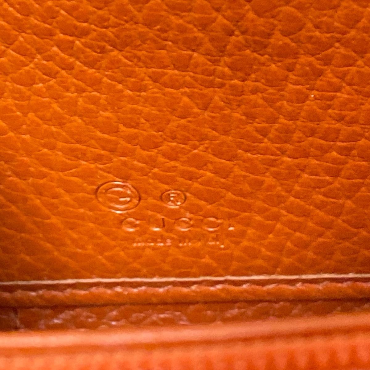 GUCCI(グッチ) 長財布 GG柄 363423 ベージュ×ダークブラウン×オレンジ