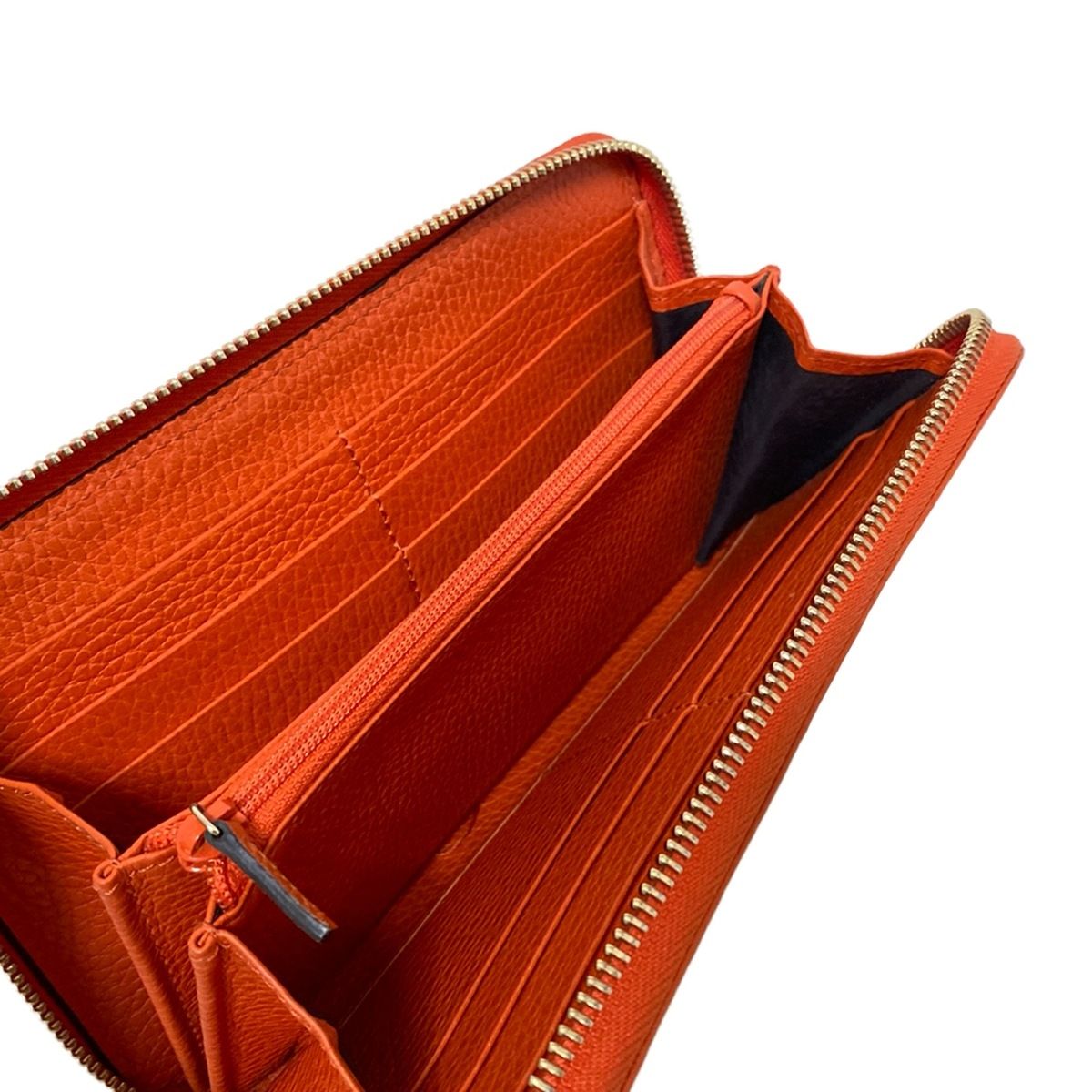 GUCCI(グッチ) 長財布 GG柄 363423 ベージュ×ダークブラウン×オレンジ