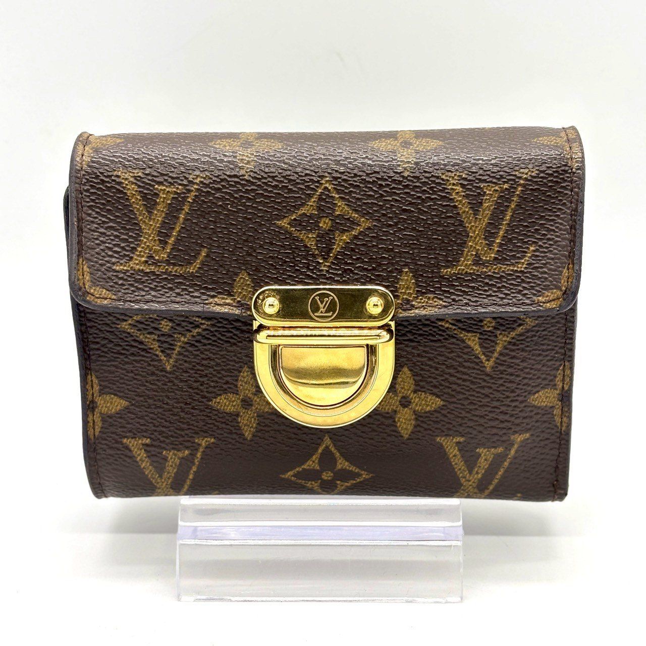 ひと目で心を掴む、金具美】 LOUIS VUITTON 三つ折り財布 モノグラム