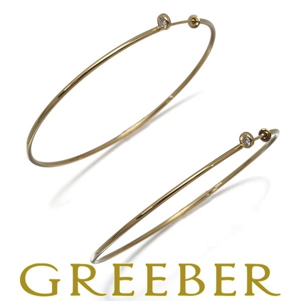 ティファニー ピアス ダイヤ ダイヤモンド フープ ミディアム K 18 YG 184119