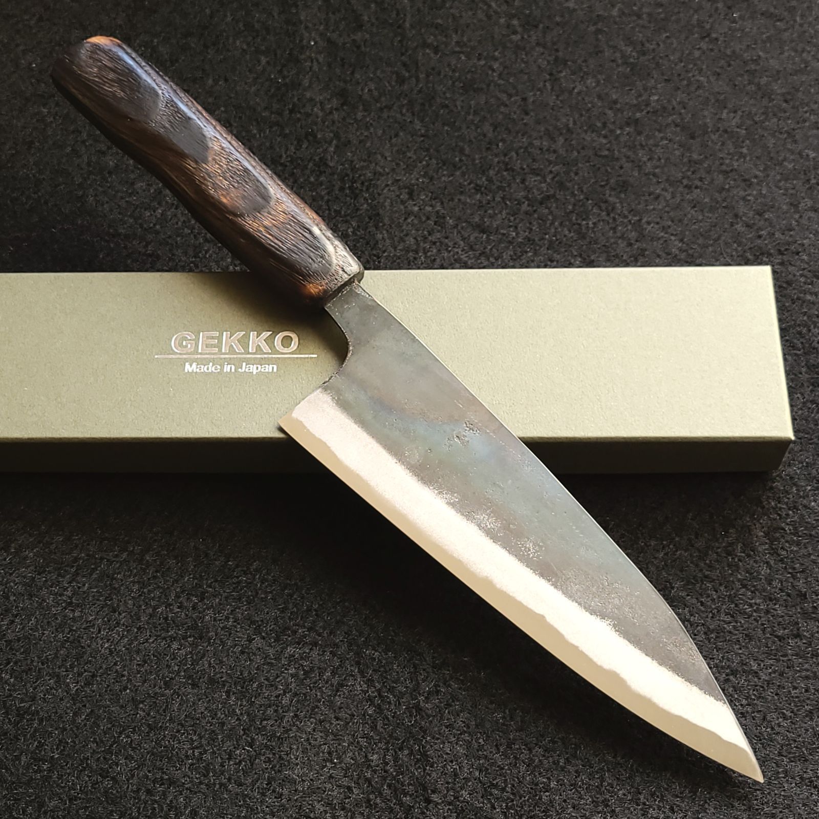 白紙1号 黒打 万能包丁 165㎜ G9386 栗柄 月光作 手作り 1点物 - メルカリ