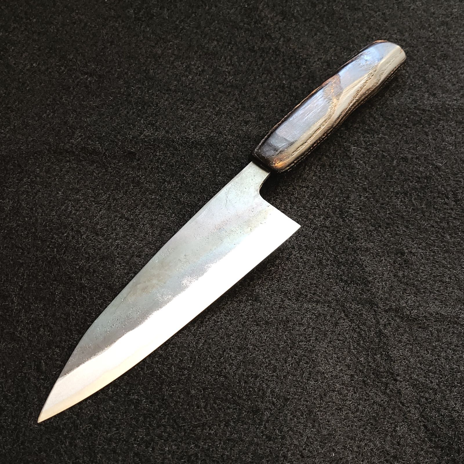 白紙1号 黒打 万能包丁 165㎜ G9386 栗柄 月光作 手作り １点物 白紙1号 黒打 万能包丁 165㎜ G9386 栗柄 月光作 手作り 1点物 【公式