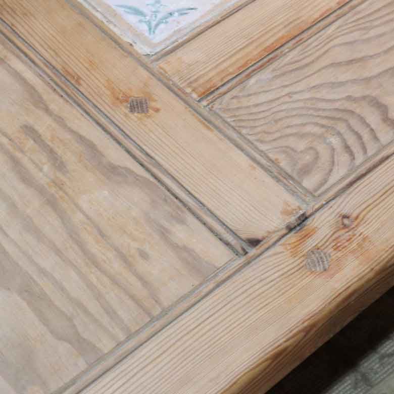 タイルトップ オールドパイン ダイニングテーブル ヴィンテージ タイル