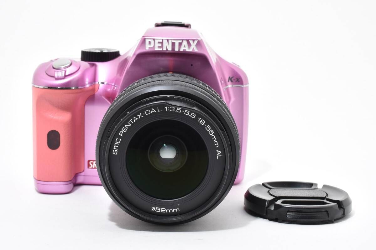 ペンタックス PENTAX K-x smc PENTAX-DA L 18-55 mm F 3.5-5.6 ピンク W 1261＃3993
