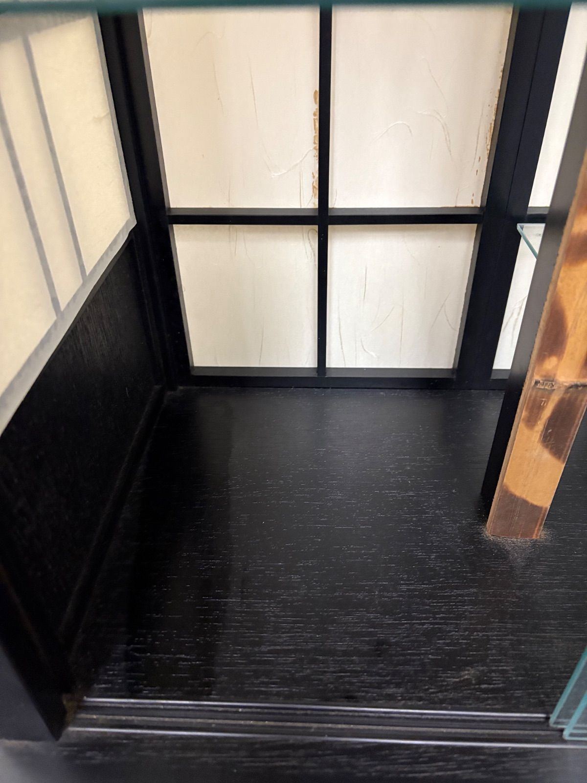 昭和レトロ 木製 茶箪笥 茶棚 ガラス戸 飾り棚 サイドボード 古家具