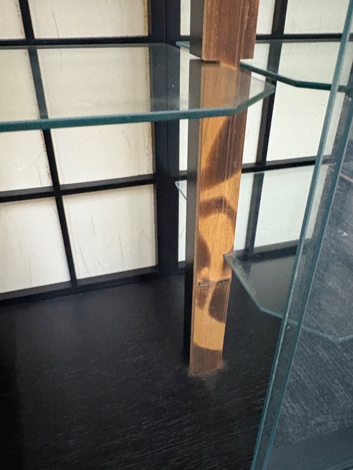 昭和レトロ 木製 茶箪笥 茶棚 ガラス戸 飾り棚 サイドボード 古家具